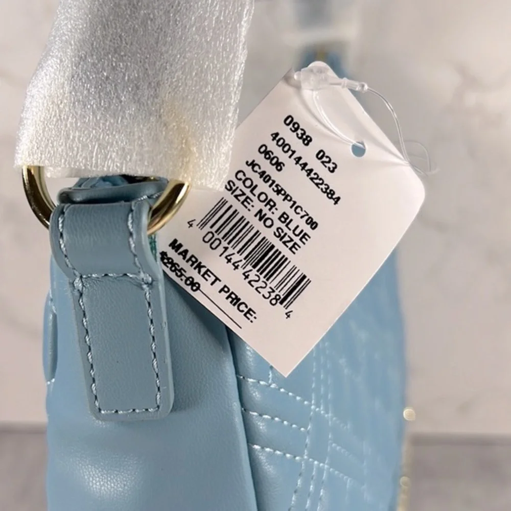 Love Moschino Quilted Logo Hobo Bag Blue